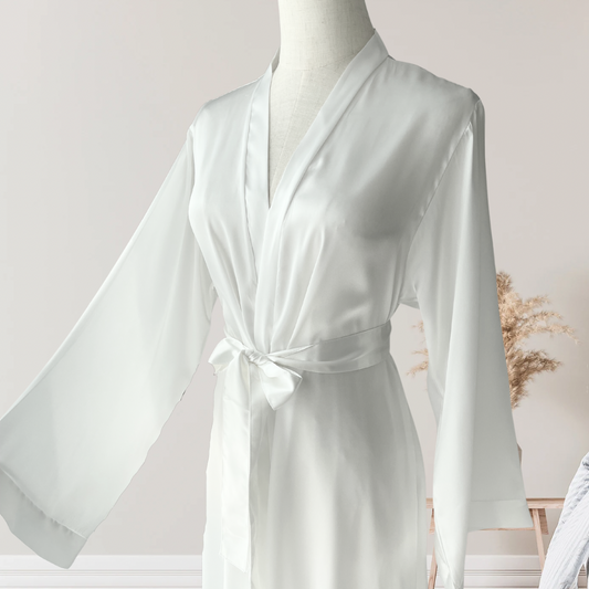 White Satin Robe